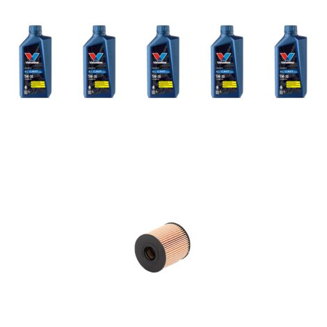 Kit filtro olio e 5L compatibile con Citroen C3 Picasso 1.4 70kw dal 2009