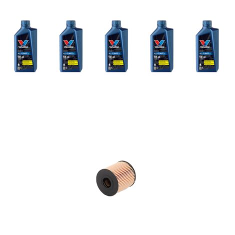 Kit filtro olio e 5L compatibile con Citroen C4 Picasso 2.0 16v 103kw dal 2006