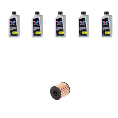 Kit filtro olio e 5L compatibile con Citroen Ds5 1.6 THP 121kw dal 2012