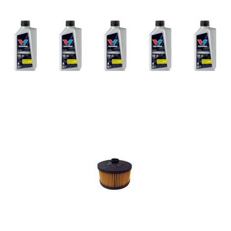 Kit filtro olio e 5L compatibile con Dacia Dokker 1.2 Tce 85kw dal 2012