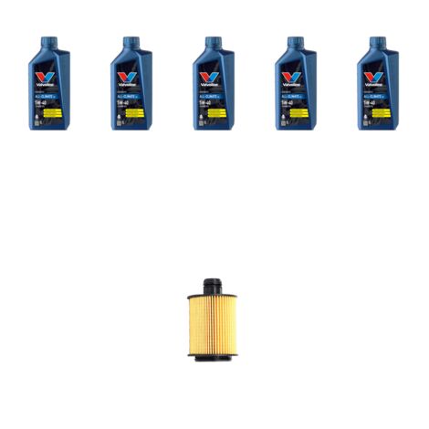 Kit filtro olio e 5L compatibile con Fiat Croma II 1.9 MJT 110kw dal 2005 al 2011