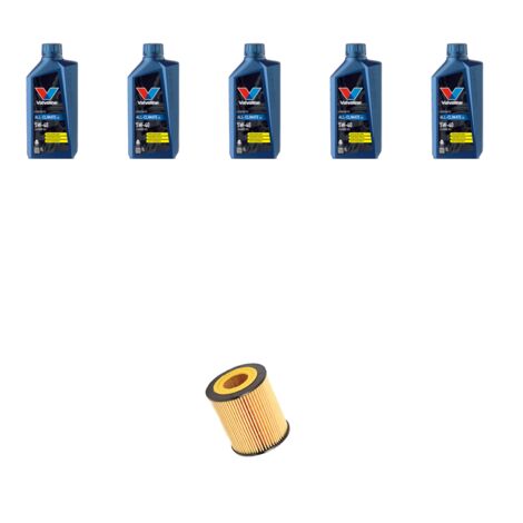 Kit filtro olio e 5L compatibile con Fiat Grande Punto 1.9 Multijet 88kw dal 2005