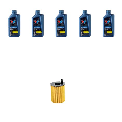 Kit filtro olio e 5L compatibile con Ford Fiesta VI 1.4 Tdci 50kw dal 2008