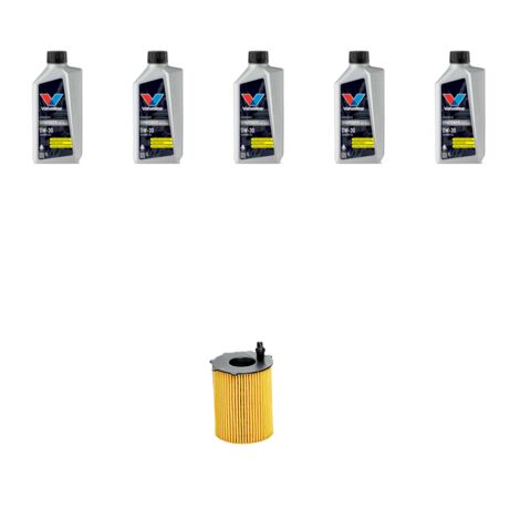 Kit filtro olio e 5L compatibile con Ford Fiesta VI 1.5 tdci 70kw dal 2015
