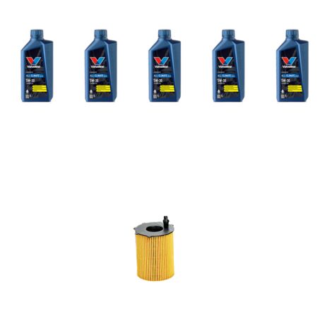 Kit filtro olio e 5L compatibile con Ford Focus C-Max TDCI 1.6 80kw dal 2003
