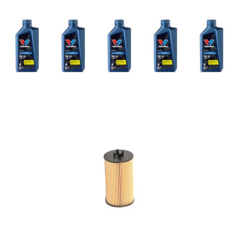 Kit filtro olio e 5L compatibile con Mercedes Classe A (w169) A170 85kw Dal 2004 al 2009