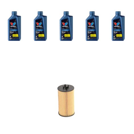 Kit filtro olio e 5L compatibile con Mercedes Classe B (W245) B150 70kw Dal 2005 al 2011