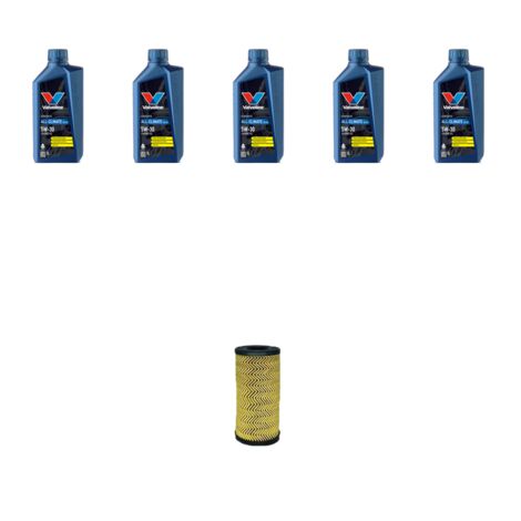 Kit filtro olio e 5L compatibile con Nissan Qashqai II (J11E) 1.5 dCI 81kw Dal 2014
