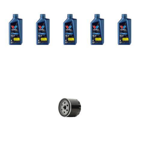 Kit filtro olio e 5L compatibile con Nissan Qashqai (J10E,JJ10E) 1.5 Dci DpF 76kw Dal 2007