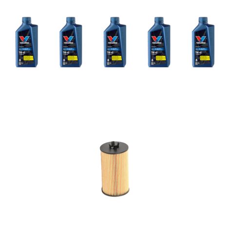 Kit filtro olio e 5L compatibile con Opel Astra H ,GTC,SW 1.6 16v 85kw Dal 2007