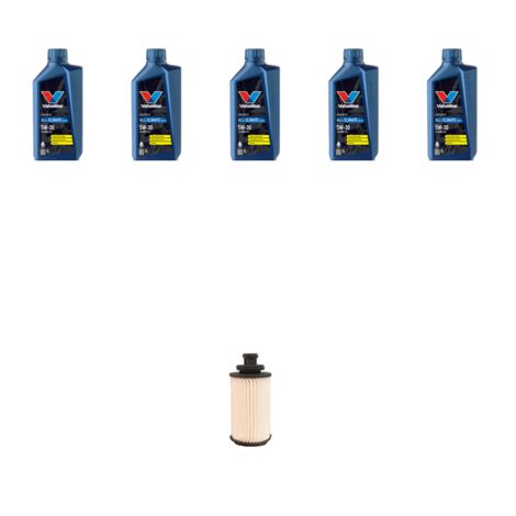 Kit filtro olio e 5L compatibile con Opel Cascada 2.0 CDTI Biturbo 143kw Dal 2013