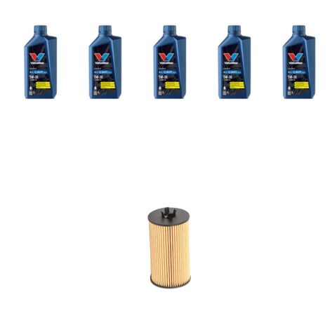 Kit filtro olio e 5L compatibile con Opel Mokka Mokka X 1.6 85kw Dal 2012