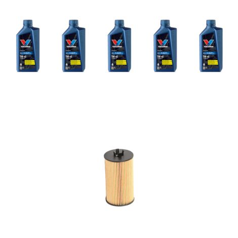 Kit filtro olio e 5L compatibile con Opel Zafira B 1.6 FlexFuel 85kw dal 2008