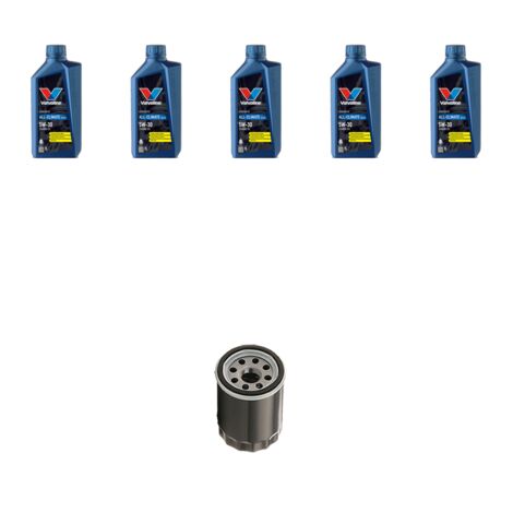 Kit filtro olio e 5L compatibile con Peugeot 307 2.0 HDI 66kw dal 2001
