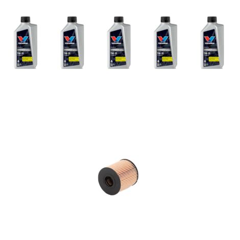 Kit filtro olio e 5L compatibile con Peugeot 308 1.6 GTI 147kw Dal 2010