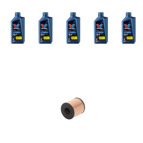 Kit filtro olio e 5L compatibile con Peugeot 408 1.6 Turbo 110kw dal 2012