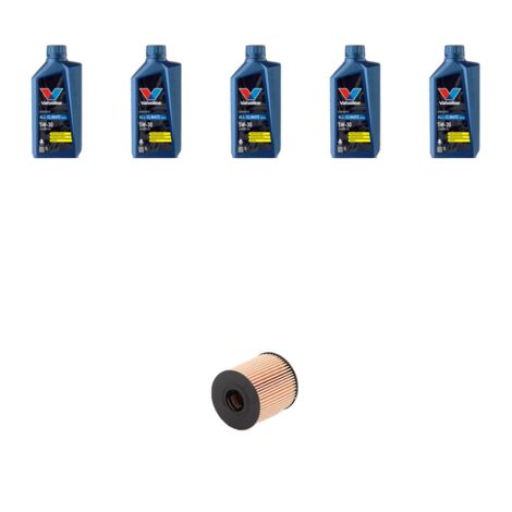 Kit filtro olio e 5L compatibile con Peugeot 5008 2.0 HDI 100kw dal 2012