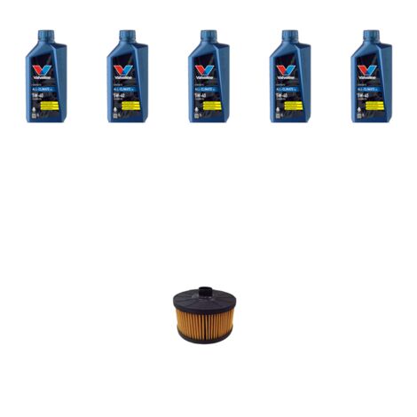 Kit filtro olio e 5L compatibile con Renault Captur (J5,H5) 1.2 TCE 120 88kw dal 2013