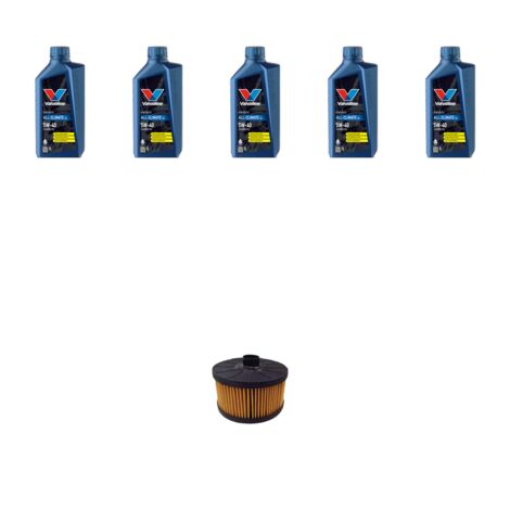 Kit filtro olio e 5L compatibile con Renault Scenic IV / Grand Scenic 1.2 Tce 96kw Dal 2016