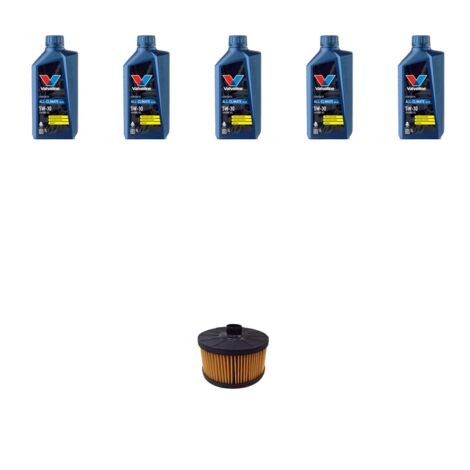 Kit filtro olio e 5L compatibile con Renault Twingo III 0.9 TCE 68kw Dal 2019