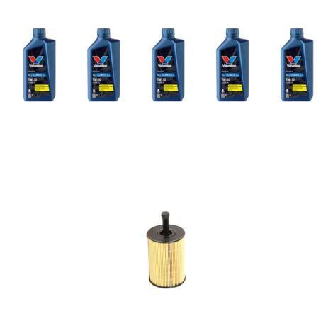 Kit filtro olio e 5L compatibile con Seat Alhambra (7V) 1.9 Tdi 110kw dal 2005 al 2010