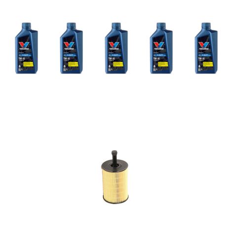 Kit filtro olio e 5L compatibile con Seat Ibiza III 1.9 TDI 74kw dal 2002 al 2009