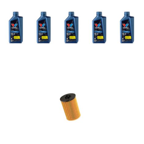 Kit filtro olio e 5L compatibile con Seat Ibiza V 1.6 TDI 59kw Dal 2017