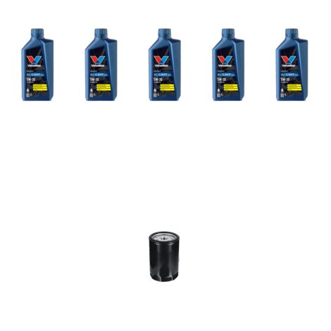 Kit filtro olio e 5L compatibile con Seat Leon 1.8 20V Cupra R 154Kw dal 2002 al 2005