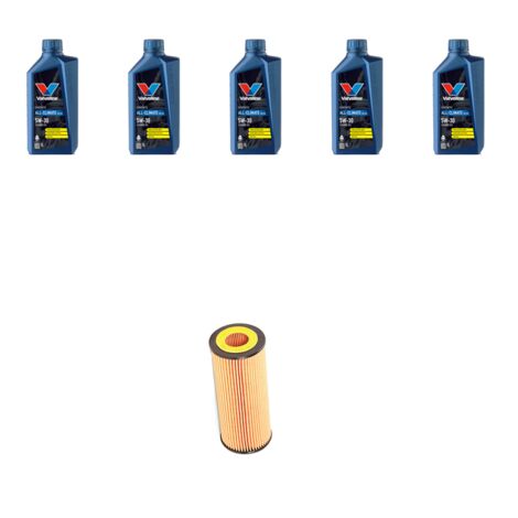Kit filtro olio e 5L compatibile con Seat Leon 1.9 SDI 50kw Dal 1999 al 2005