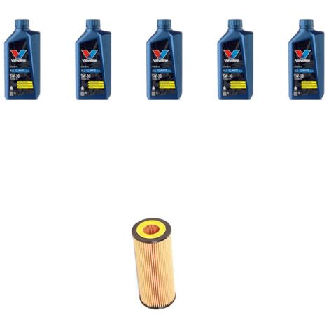 Kit filtro olio e 5L compatibile con Seat Leon 1.9 TDI 66kw Dal 1999 al 2005