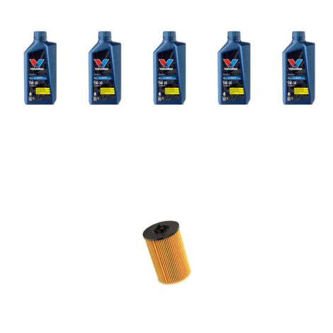 Kit filtro olio e 5L compatibile con Seat Leon III 1.6 TDI 77kw Dal 2012