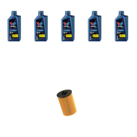 Kit filtro olio e 5L compatibile con Seat Leon III 1.6 TDI 85kw Dal 2017