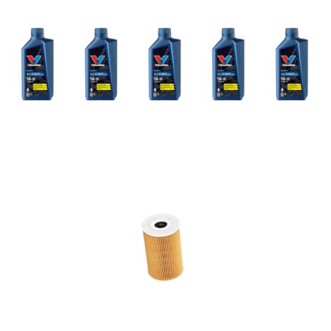 Kit filtro olio e 5L compatibile con Skoda Fabia II (545,542) 1.6 TDI 55kw dal 2010 al 2014