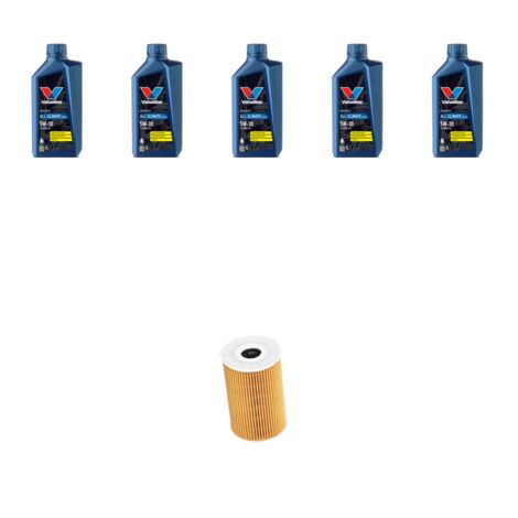 Kit filtro olio e 5L compatibile con Skoda Fabia II (545,542) 1.6 TDI 66kw dal 2010 al 2014