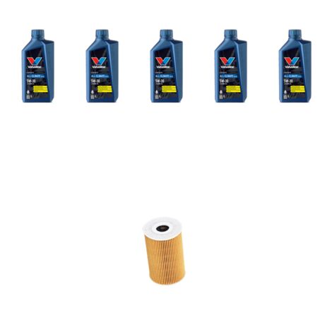 Kit filtro olio e 5L compatibile con Skoda Fabia II (545,542) 1.6 TDI 77kw dal 2010 al 2014