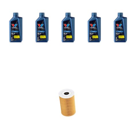 Kit filtro olio e 5L compatibile con Skoda Rapid (NH3,NH1) 1.6 Tdi 66kw dal 2012