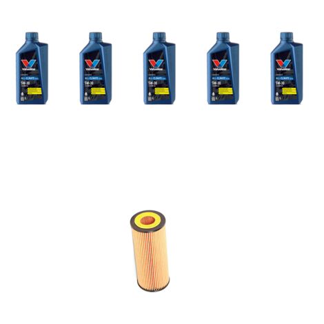 Kit filtro olio e 5L compatibile con Skoda Superb I (3U) 1.9 TDI 85kw Dal 2005