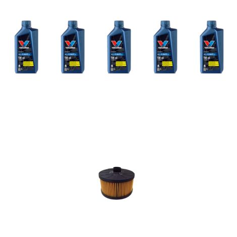 Kit filtro olio e 5L compatibile con Smart Fortwo /Cabrio / ForFour (453) 0.9 80kw Dal 2016