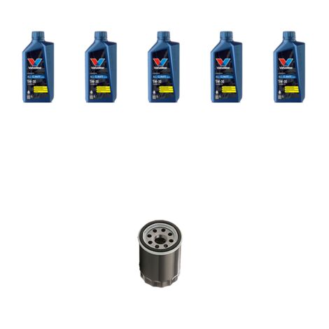Kit filtro olio e 5L compatibile con Toyota Auris I (E150) 1.6 VVT-I 91kw Dal 2007