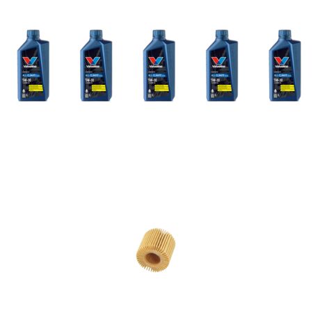 Kit filtro olio e 5L compatibile con Toyota Auris I (E150) 1.8 16v 108kw Dal 2009
