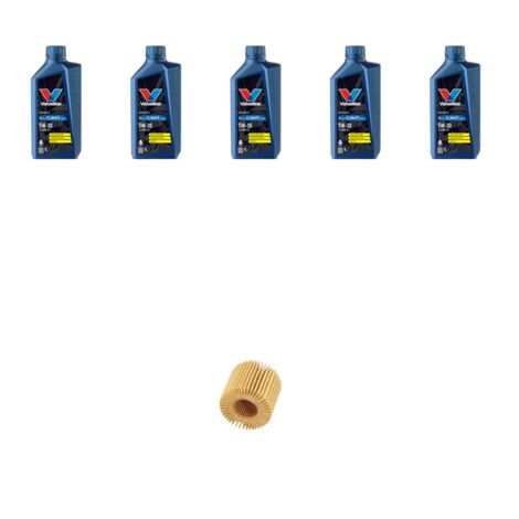 Kit filtro olio e 5L compatibile con Toyota Auris II (E180) 1.6 97kw Dal 2012