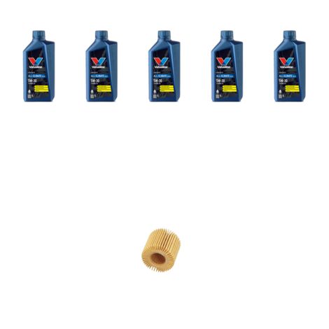 Kit filtro olio e 5L compatibile con Toyota Avensis III (T27) 1.6 16v 97kw Dal 2009