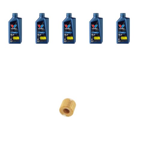 Kit filtro olio e 5L compatibile con Toyota Avensis III (T27) 1.8 16v 108kw Dal 2009