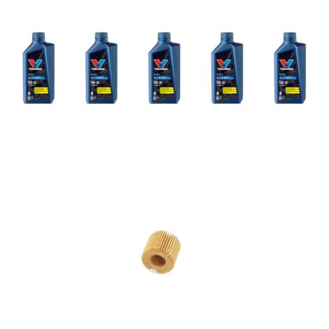 Kit filtro olio e 5L compatibile con Toyota Corolla X (E14/E15) 1.6 16v 97kw Dal 2009