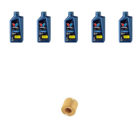 Kit filtro olio e 5L compatibile con Toyota Corolla XI (E18) 1.6 VVT-I 90kw Dal 2013