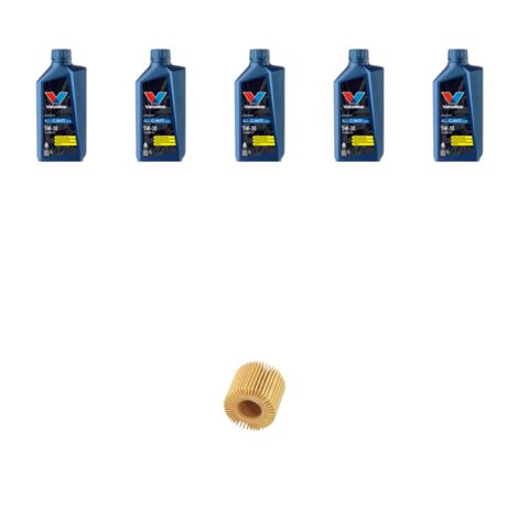 Kit filtro olio e 5L compatibile con Toyota Prius 1.8 Hybrid 73kw dal 2012