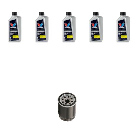 Kit filtro olio e 5L compatibile con Volvo S40 II 2.0 107Kw dal 2006 al 2012