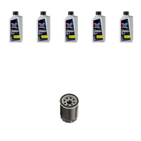 Kit filtro olio e 5L compatibile con Volvo S80 II 2.0 107Kw dal 2007 al 2010