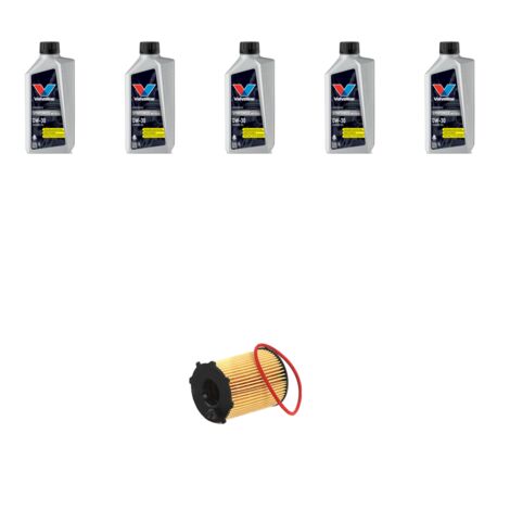 Kit filtro olio e 5L compatibile con Volvo S80 II 2.0 D 100kw Dal 2007