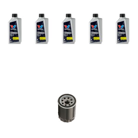Kit filtro olio e 5L compatibile con Volvo V70 III 2.0 107Kw dal 2007 al 2010